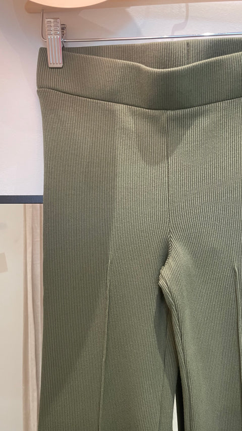 DONNI The Rib Kick Flare | Oregano Green