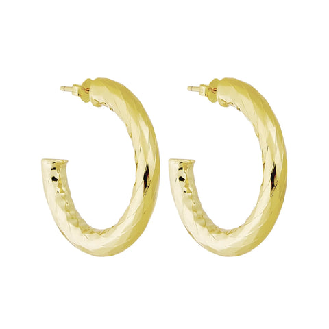 Machete 1" Wavelet Hoops | Gold