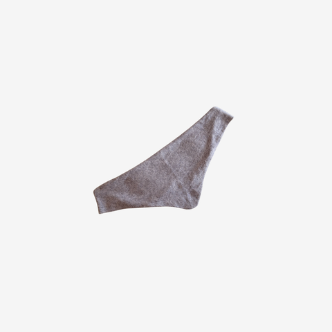 Givéh Grey Lily Mini Scarf – artisan embroidered cashmere mini scarf in grey, draped styling detail