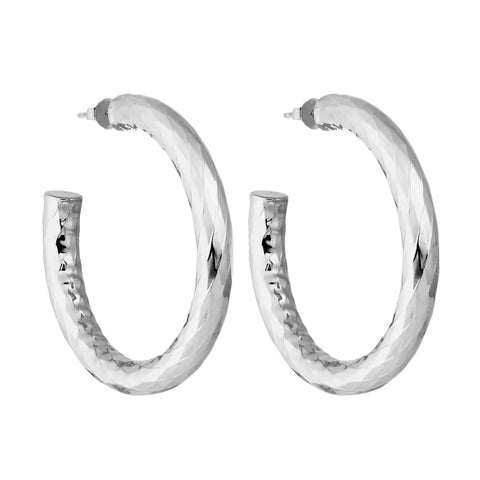 Machete 1.5" Wavelet Hoops | Silver