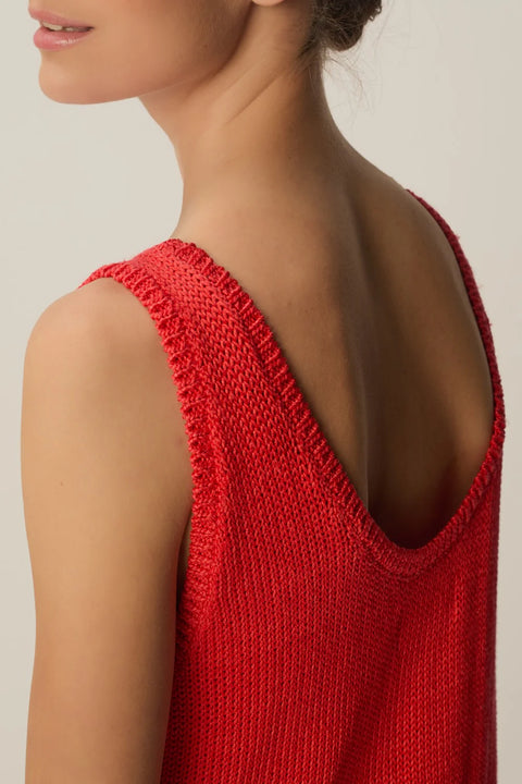 Des Petits Hauts Des Petits Hauts Carlota Tank in Homard: summer, lightweight, linen, cotton