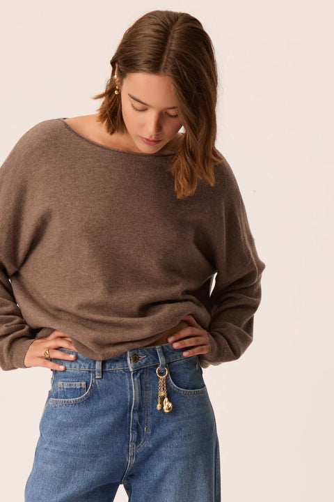 Des Petits Hauts Pia Charm - Styled Shot Attached to Bag Showing Precious and Luminous Stone Charm