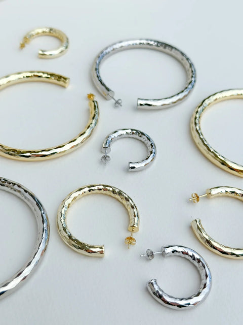Machete 2" Wavelet Hoops | Gold