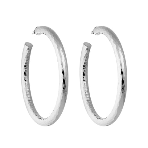 Machete 2" Wavelet Hoops | Silver