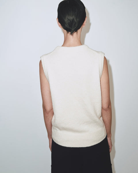 Mijeong Park Crew Neck Vest | Cream
