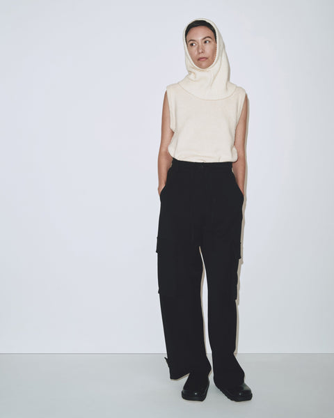 Mijeong Park Ribbed Knit Balaclava | Cream