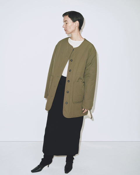 Mijeong Park Reversible Padded Jacket | Olive Cream
