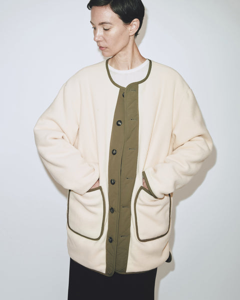 Mijeong Park Reversible Padded Jacket | Olive Cream
