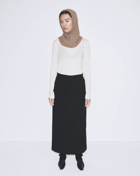 Mijeong Park Ribbed Knit Balaclava | Beige