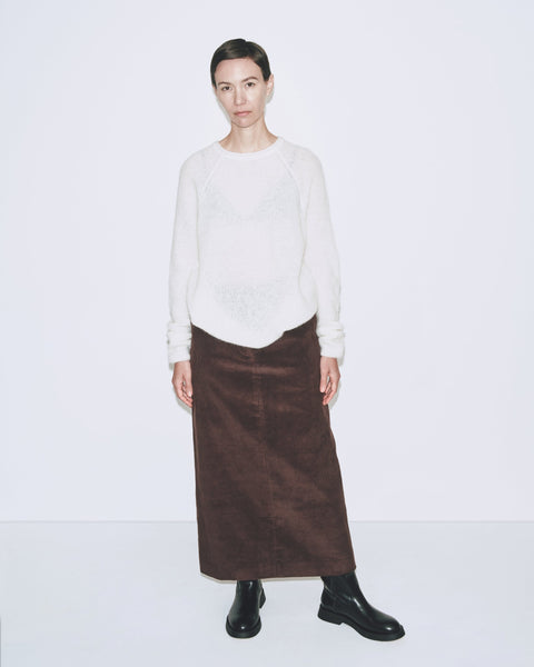 Mijeong Park Mohair Blend Crew Neck Sweater | Ivory
