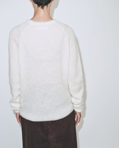 Mijeong Park Mohair Blend Crew Neck Sweater | Ivory