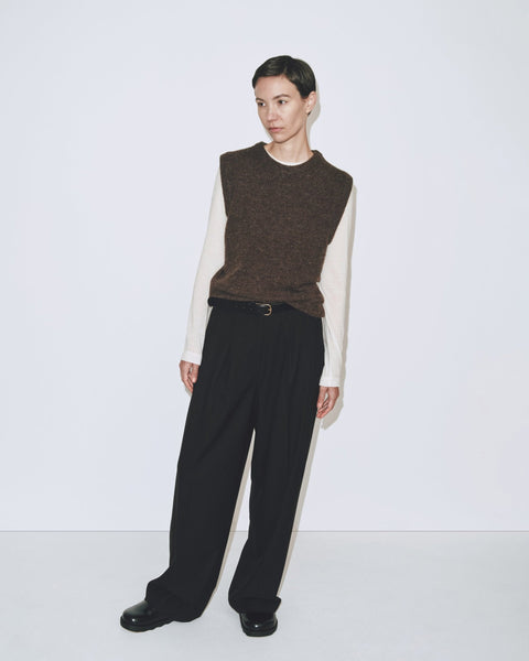 Mijeong Park Pleat Front Wide Leg Pants | Black