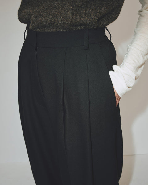 Mijeong Park Pleat Front Wide Leg Pants | Black