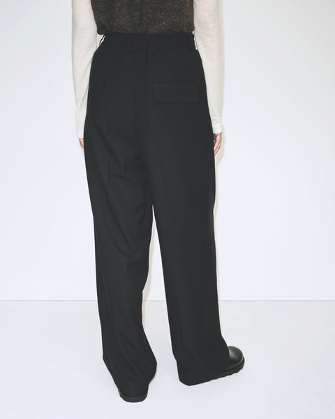 Mijeong Park Pleat Front Wide Leg Pants | Black