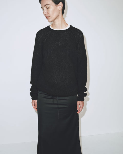 Mijeong Park Mohair Blend Crew Neck Sweater | Black