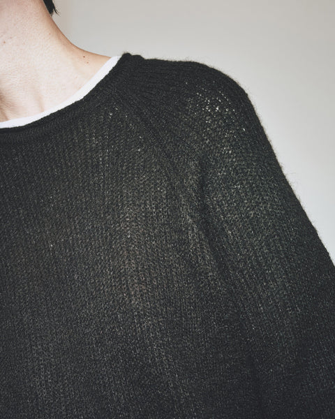 Mijeong Park Mohair Blend Crew Neck Sweater | Black