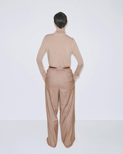 Mijeong Park Pleat Front Wide Leg Pants | Camel