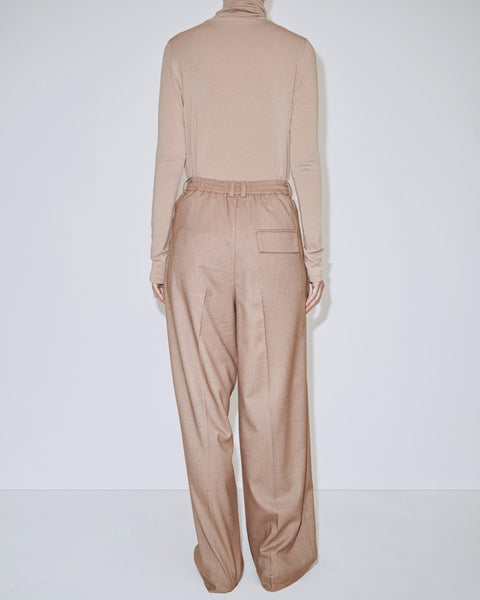 Mijeong Park Pleat Front Wide Leg Pants | Camel
