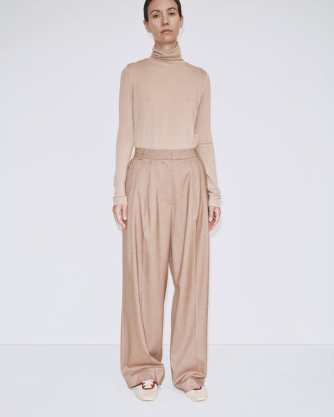 Mijeong Park Pleat Front Wide Leg Pants | Camel