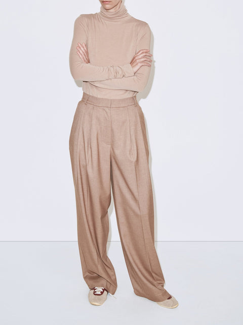 Mijeong Park Pleat Front Wide Leg Pants | Camel