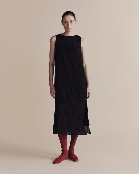 Mijeong Park Pleated Midi Dress | Black