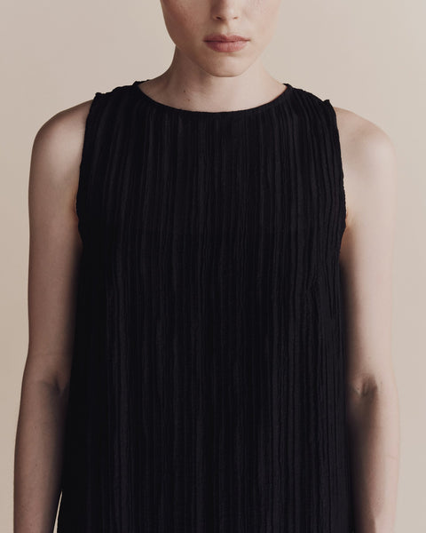 Mijeong Park Pleated Midi Dress | Black