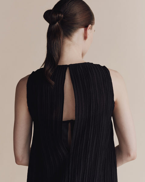 Mijeong Park Pleated Midi Dress | Black