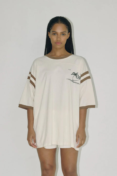 Bohème Goods The Tourist Tee | Cream/Brown