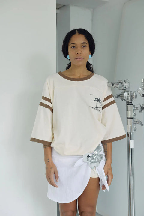 Bohème Goods The Tourist Tee | Cream + Brown