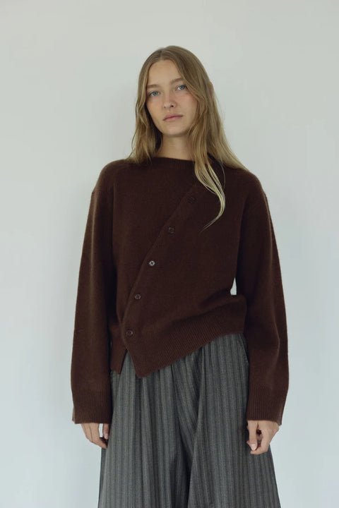 Bohème Goods The Asymmetric Cashmere Knit | Espresso