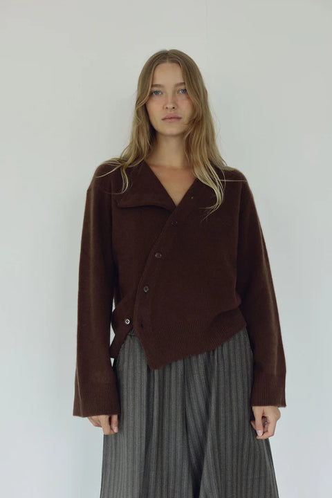 Bohème Goods The Asymmetric Cashmere Knit | Espresso