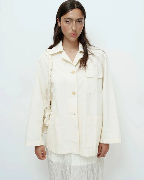 Mijeong Park Linen Blend Work Jacket | Cream