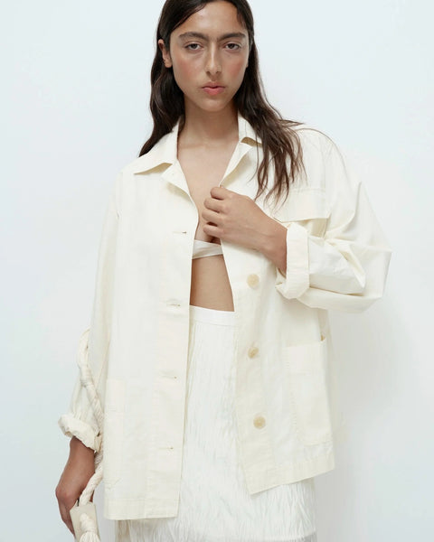 Mijeong Park Linen Blend Work Jacket | Cream