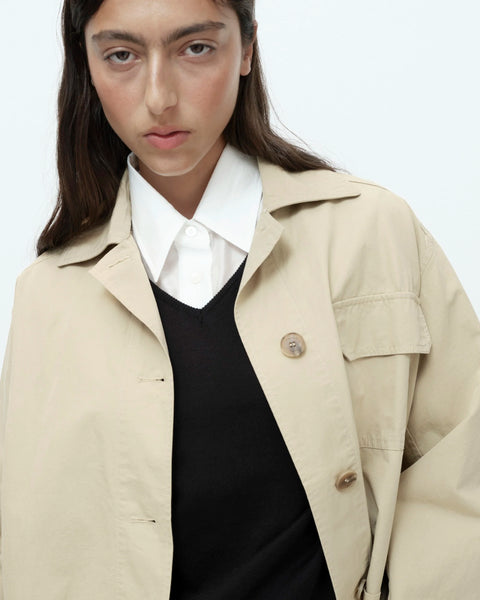 Mijeong Park Linen Blend Work Jacket | Cream