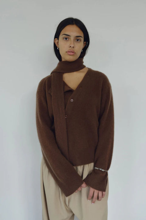Bohème Goods The Asymmetric Cashmere Knit | Espresso