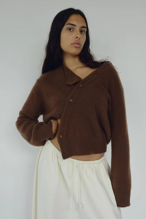 Bohème Goods The Asymmetric Cashmere Knit | Espresso