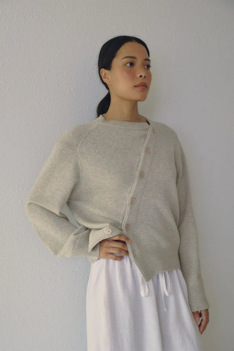 Boheme Goods Bohème Goods The Asymmetric Knit in Mist: spring, soft, cotton, knit