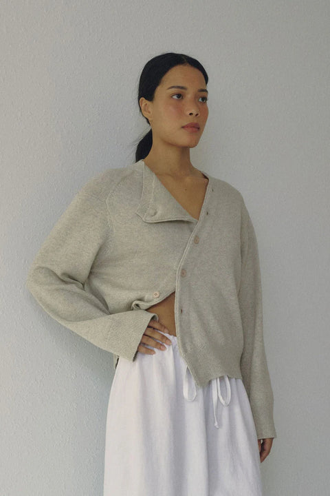 Boheme Goods Bohème Goods The Asymmetric Knit in Mist: spring, soft, cotton, knit