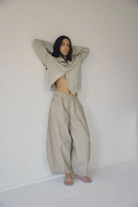 Boheme Goods Bohème Goods The Stripe Barrel Pants: relaxed, lightweight, cotton