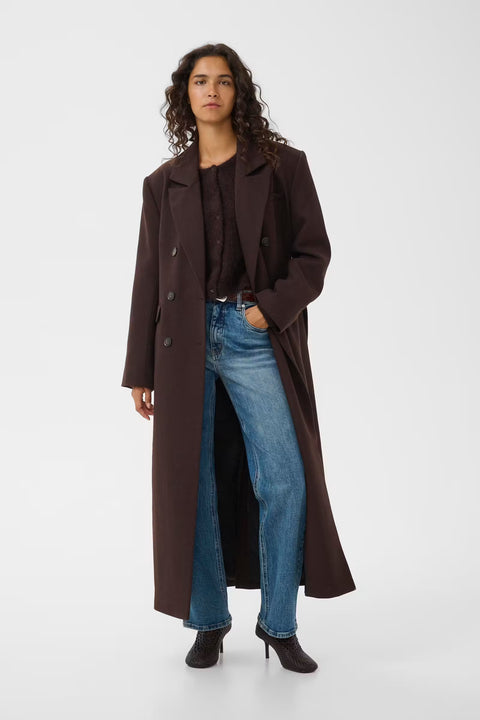 Gestuz Venja Long Coat | Ganache