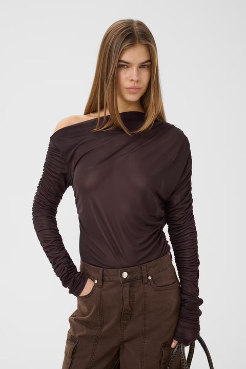 Gestuz Svedae Blouse | Deep Plum