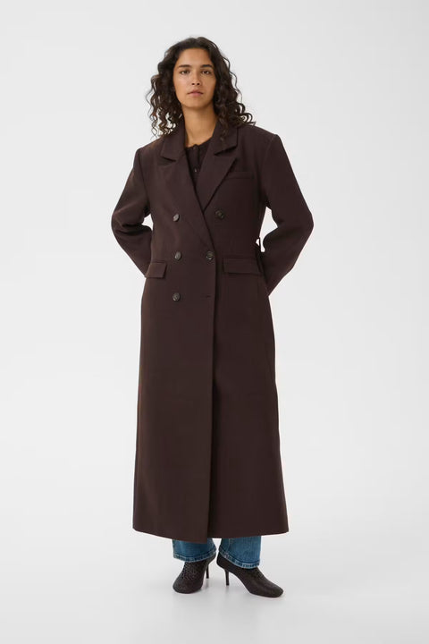 Gestuz Venja Long Coat | Ganache