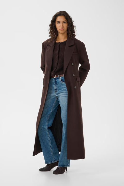 Gestuz Venja Long Coat | Ganache