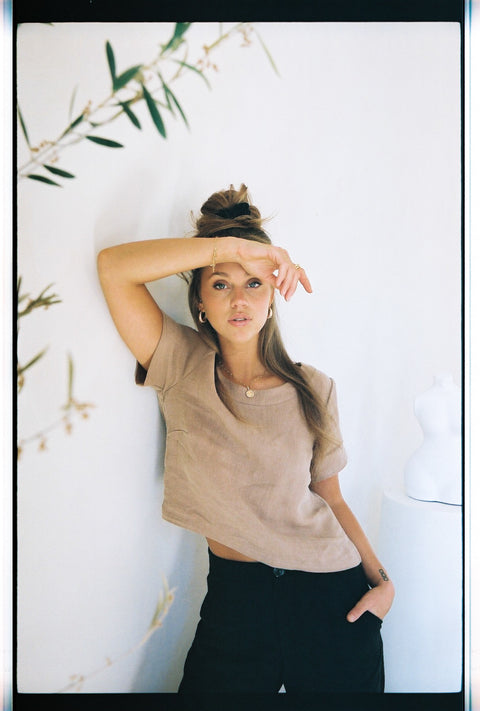 Slate Wearables The Augusta Top | Almond