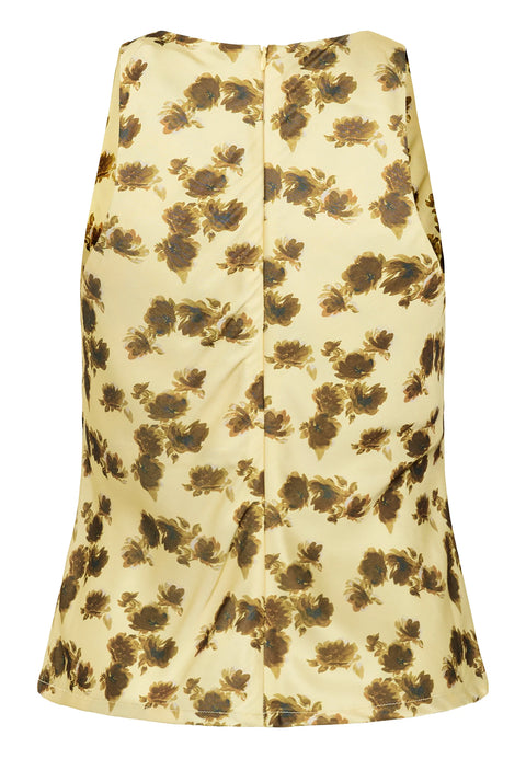 Gestuz Chery Blouse | Lemon Yellow Olive Multi