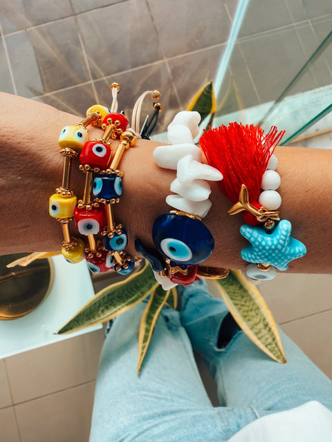 Goupi Bracelet 05 | Greek Coloured Summer Bracelet | Red