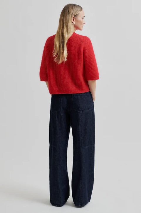 Second Female Andrea Knit Rib Cardigan | Goji Berry