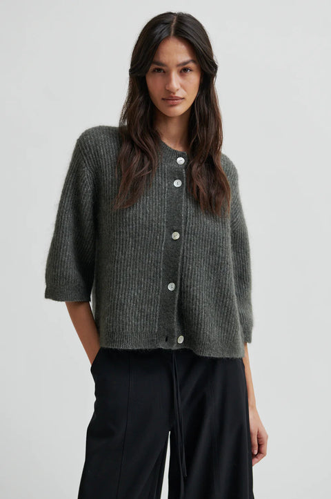 Second Female Andrea Knit Rib Cardigan | Beluga
