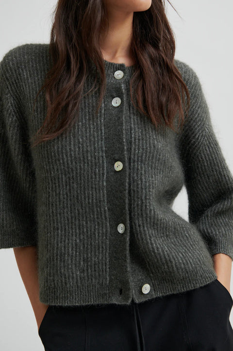 Second Female Andrea Knit Rib Cardigan | Beluga