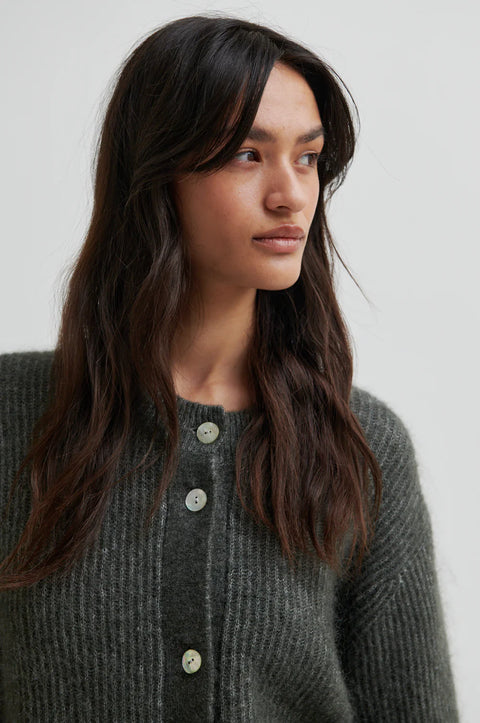 Second Female Andrea Knit Rib Cardigan | Beluga